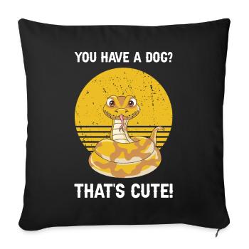 King python design for snake lovers - Sofa pillowcase 17,3'' x 17,3'' (45 x 45 cm) - black - Front