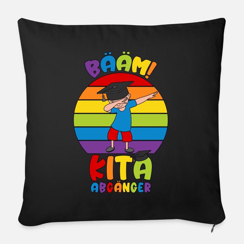 Kindergarten Dabbing Junge Bääm Kita Abgänger 2026 - Sofakissenbezug 45 x 45 cm - Schwarz