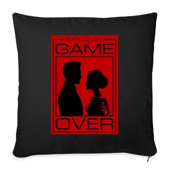Wedding Couple Game Over Bridal Couple Jga - Sofa pillowcase 17,3'' x 17,3'' (45 x 45 cm) - black - Front