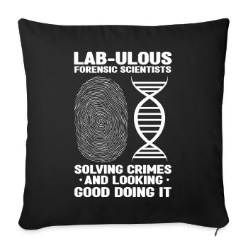 Forensischer Wissenschaftler und Kriminallabor - Sofakissenbezug 45 x 45 cm - Schwarz - Vorne