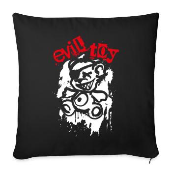Evil Toy - Sofakissenbezug 45 x 45 cm - Schwarz - Vorne