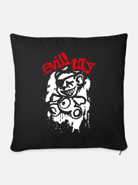 Evil Toy - Sofakissenbezug 45 x 45 cm - Schwarz