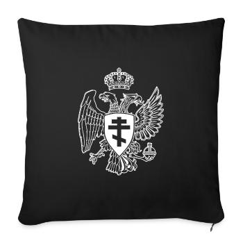 Krone Serbien Serbija Jugoslawien Balkan - Sofakissenbezug 45 x 45 cm - Schwarz - Vorne