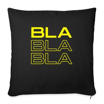 BLA BLA BLA - Sofa pillowcase 17,3'' x 17,3'' (45 x 45 cm) - black - Front
