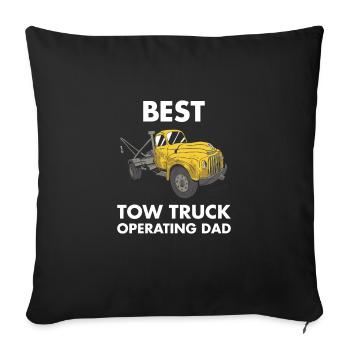 Meilleur opérateur de dépanneuse exploitant de dépanneuse - Housse de coussin décorative 45 x 45 cm - noir - Devant
