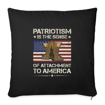 The Sense Of Attachment TO America Army Veteran - Sofa pillowcase 17,3'' x 17,3'' (45 x 45 cm) - black - Front