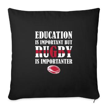 But Rugby Importanter England Rugby - Sofa pillowcase 17,3'' x 17,3'' (45 x 45 cm) - black - Front