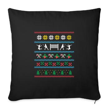 Sport X-Mas Badminton de Noël - Housse de coussin décorative 45 x 45 cm - noir - Devant