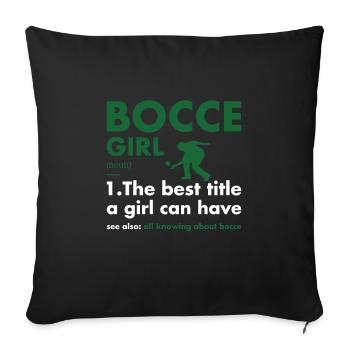Sport Girl Definition Bocce - Sofakissenbezug 45 x 45 cm - Schwarz - Vorne