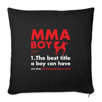 Sport Boy Définition MMA - Housse de coussin décorative 45 x 45 cm - noir - Devant