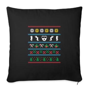 Sport X-Mas Paintball de Noël - Housse de coussin décorative 45 x 45 cm - noir - Devant