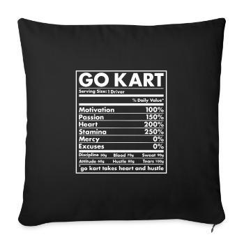 Sport Nutrition Go Kart - Sofa pillowcase 17,3'' x 17,3'' (45 x 45 cm) - black - Front