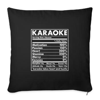 Singer Nutrition Karaoke - Sofakissenbezug 45 x 45 cm - Schwarz - Vorne