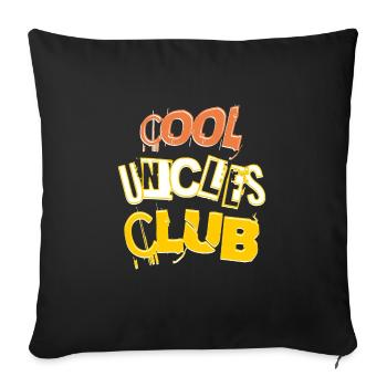 Cool Uncles Club Soon To Be Uncle Funny Saying - Sofa pillowcase 17,3'' x 17,3'' (45 x 45 cm) - black - Front