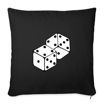 cube - Sofa pillowcase 17,3'' x 17,3'' (45 x 45 cm) - black - Front