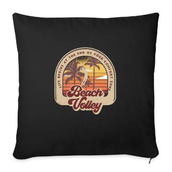 Vivre dans la zone de confort - Housse de coussin décorative 45 x 45 cm - noir - Devant