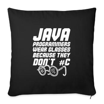 Cooler Java-Programmierer - Sofakissenbezug 45 x 45 cm - Schwarz - Vorne