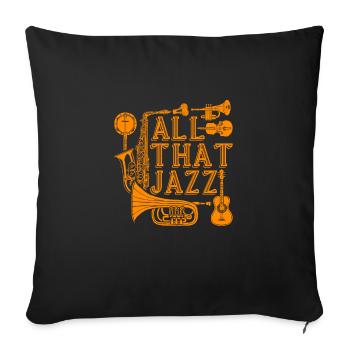 Alle Jazz - Sofakissenbezug 45 x 45 cm - Schwarz - Vorne