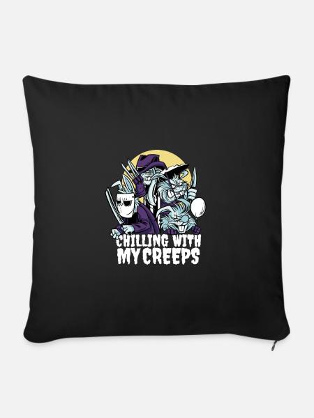 Halloween Grusel Design - Sofakissenbezug 45 x 45 cm - Schwarz