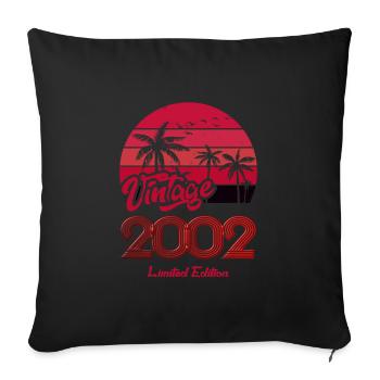 Vintage Year 2002 Limited Edition Red - Sofa pillowcase 17,3'' x 17,3'' (45 x 45 cm) - black - Front