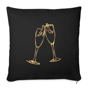 Glasses Gift - Sofa pillowcase 17,3'' x 17,3'' (45 x 45 cm) - black - Front