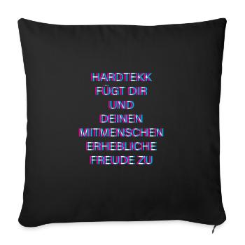 Hardtekk Tekk - Sofakissenbezug 45 x 45 cm - Schwarz - Vorne