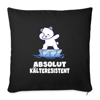 eisbader kälteresistenter eisbär geht eisbaden - Sofakissenbezug 45 x 45 cm - Schwarz - Vorne