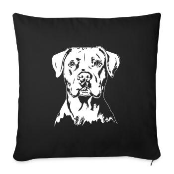 Dogue Argentin Portrait Chien Chien Wilsigns - Housse de coussin décorative 45 x 45 cm - noir - Devant