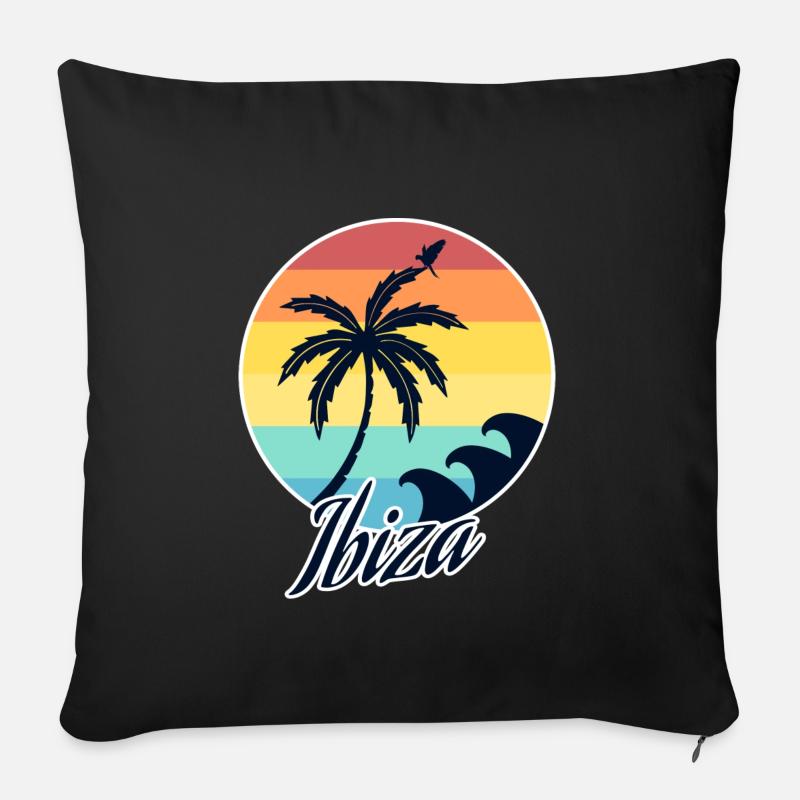 Ibiza - Sofakissenbezug 45 x 45 cm - Schwarz