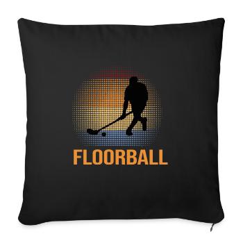 floorball floorballgott floorball player floorball player floorball - Sofa pillowcase 17,3'' x 17,3'' (45 x 45 cm) - black - Front