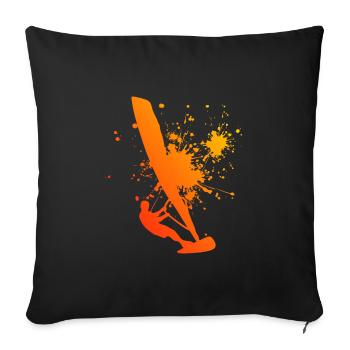 Windsurfer Windsurf Windsurfing Surfer Men - Sofa pillowcase 17,3'' x 17,3'' (45 x 45 cm) - black - Front
