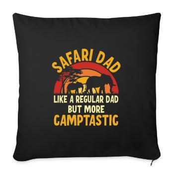 Safari Papa - Housse de coussin décorative 45 x 45 cm - noir - Devant