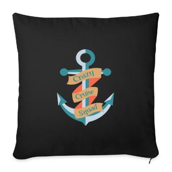 Cruise Cruise Ship - Sofa pillowcase 17,3'' x 17,3'' (45 x 45 cm) - black - Front