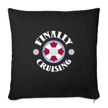 Cruise Cruise Ship - Sofa pillowcase 17,3'' x 17,3'' (45 x 45 cm) - black - Front