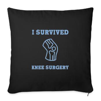 Knee Surgery Knee Surgery - Sofa pillowcase 17,3'' x 17,3'' (45 x 45 cm) - black - Front