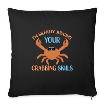 Crab Fishing Crab Crab Fishers - Sofa pillowcase 17,3'' x 17,3'' (45 x 45 cm) - black - Front