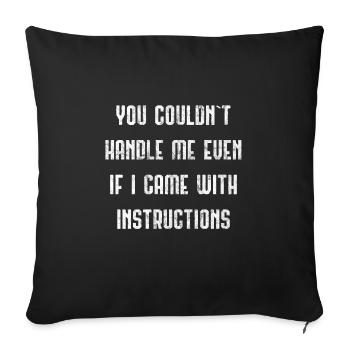 Humour - Sofa pillowcase 17,3'' x 17,3'' (45 x 45 cm) - black - Front