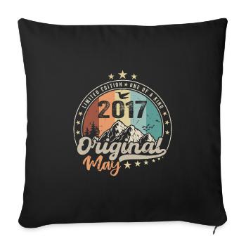 May 2017 Original Birthday Gift May 2017 - Sofa pillowcase 17,3'' x 17,3'' (45 x 45 cm) - black - Front