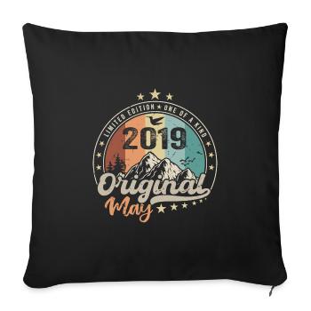 May 2019 Original Birthday Gift May 2019 - Sofa pillowcase 17,3'' x 17,3'' (45 x 45 cm) - black - Front