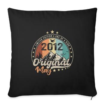 May 2012 Original Birthday Gift May 2012 - Sofa pillowcase 17,3'' x 17,3'' (45 x 45 cm) - black - Front