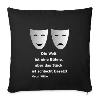Theater - Sofakissenbezug 45 x 45 cm - Schwarz - Vorne