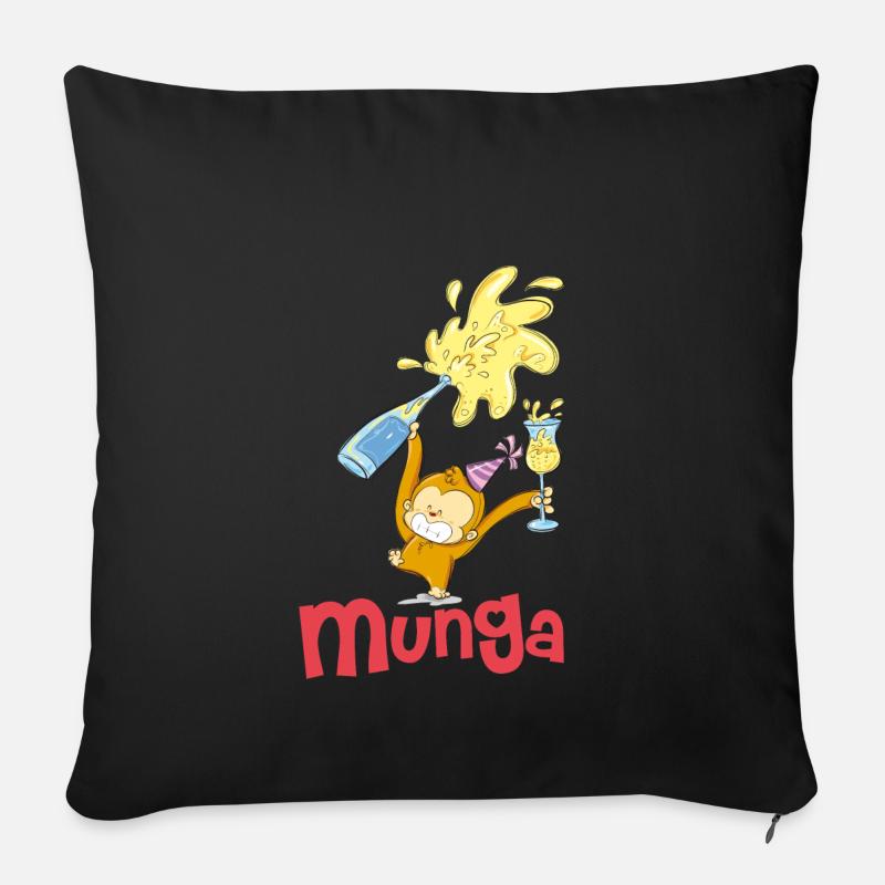 Munga Festa - Sofakissenbezug 45 x 45 cm - Schwarz