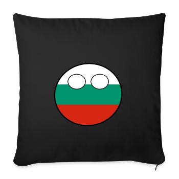 Countryball Country Homeland Bulgaria - Sofa pillowcase 17,3'' x 17,3'' (45 x 45 cm) - black - Front