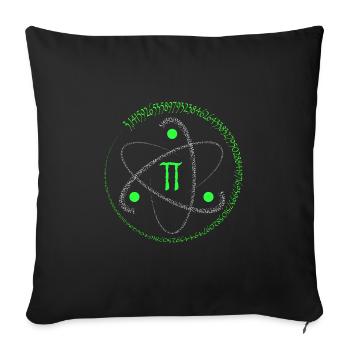 pi number - Sofa pillowcase 17,3'' x 17,3'' (45 x 45 cm) - black - Front