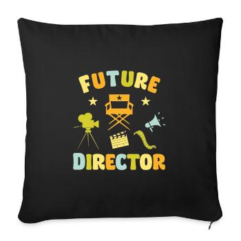 Futur directeur - Housse de coussin décorative 45 x 45 cm - noir - Devant