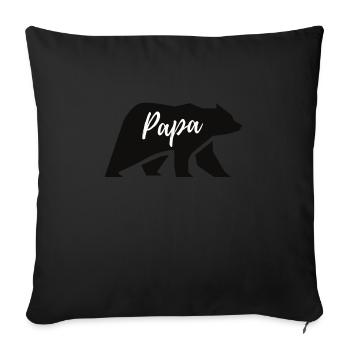 Bear Bear Dad Dad Father's Day Gift - Sofa pillowcase 17,3'' x 17,3'' (45 x 45 cm) - black - Front