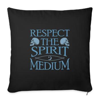 Professional Ghost Hunter Funny Respect Medium - Sofa pillowcase 17,3'' x 17,3'' (45 x 45 cm) - black - Front