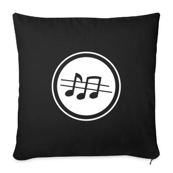 Partitions musicales - Housse de coussin décorative 45 x 45 cm - noir - Devant