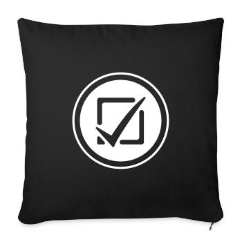 Tick the box - Sofa pillowcase 17,3'' x 17,3'' (45 x 45 cm) - black - Front