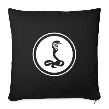 Cobra serpent - Housse de coussin décorative 45 x 45 cm - noir - Devant